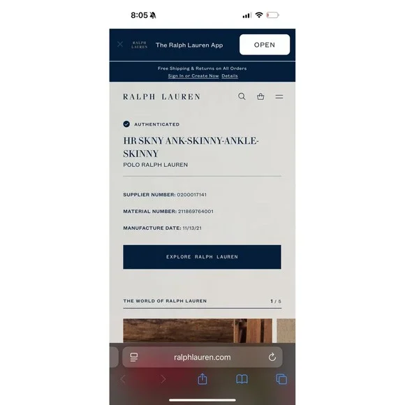 Ralph Lauren Women High Rise Skinny Jeans Ankle Medium Wash Raw Hem Size 28 - Picture 8 of 8